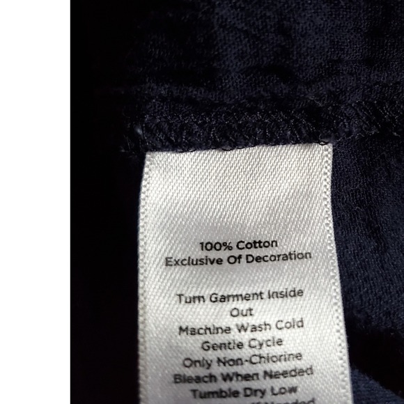 Talbots Plus Navy Blue Embroidered Cotton Boho Tunic Top Size 2X Crinkle gauze - Picture 4 of 8